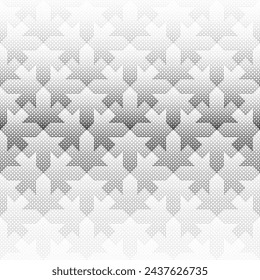 Geometric pattern of black figures on a white background.Seamless in one direction.Option with a AVERAGE fade out.Scale method