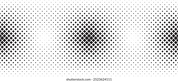 Geometric pattern of black figures on a white background.Seamless in one direction.Option with a SHORT fade out.Scale method.