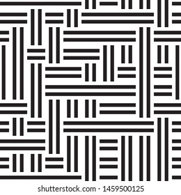 Geometric pattern with black lines. Vector seamless pattern. 