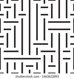 Geometric pattern with black lines. Vector seamless pattern. 