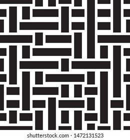 Geometric pattern with black lines. Vector seamless pattern.