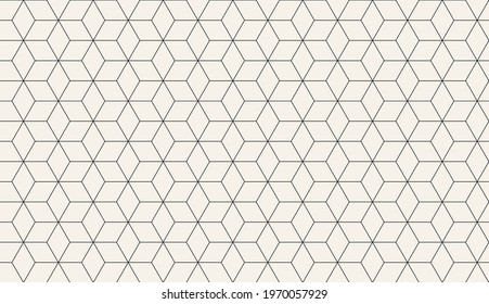 The geometric pattern with black lines in white background. Abstract seamless vector in light background.Graphic modern pattern with monochrome trellis.