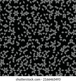 Patrón geométrico, ornamento negro y diseño transparente