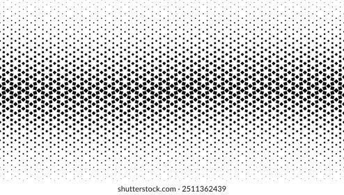 Geometric pattern of black rectangles on a white background.Seamless in one direction. Option with a Short fade out. 