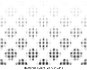 Geometric pattern of black squares on a white background.Seamless in one direction. Option with an average fade out.The Scale transformation method.