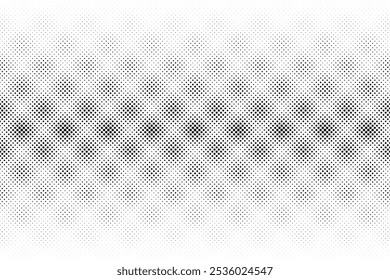 Geometric pattern of black stars on a white background.Seamless in one direction.Option with an Average fade out. Scale method.