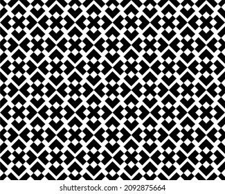 Geometric pattern. Black symmetrical pattern on a white background. Vector graphic illustration.