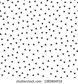 Geometric pattern of black triangles on a white background. Abstract seamless pattern. Vector illustration.