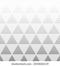 Geometric pattern of black triangles on a white background.Seamless in one direction.Option with a AVERAGE fade out.Scale method.