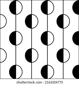 Geometric pattern black and white. 
Circle in square