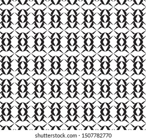 Geometric pattern black and white color for background and wallpaper