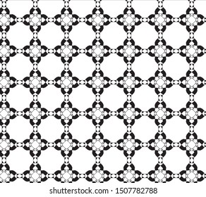 Geometric pattern black and white color for background and wallpaper