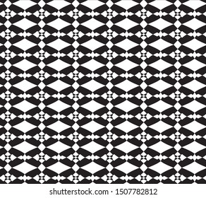 Geometric pattern black and white color for background and wallpaper