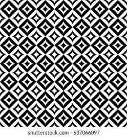 Geometric pattern with black and white diamonds