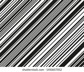 Geometric pattern in black and white with inclined parallel straight lines. Vector illustration