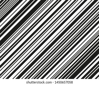 Geometric pattern in black and white with inclined parallel straight lines. Vector illustration
