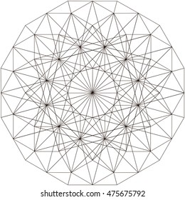 geometric pattern in black and white.  Page for coloring book
