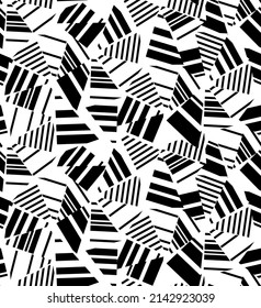 geometric pattern , black and white seamless shapes