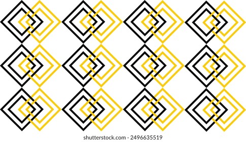 Geometric pattern black and white seamless illustration