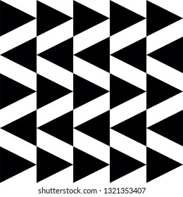 Geometric pattern in black and white style. Abstract black and white triangle seamless background. Geometric figures