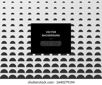 Geometric pattern black and white vector background.