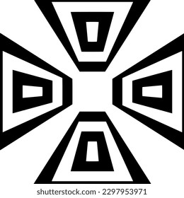 Geometric pattern.  Black and white pattern for web page, textures, card, poster, fabric, textile.
