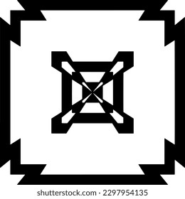 Geometric pattern.  Black and white pattern for web page, textures, card, poster, fabric, textile.
