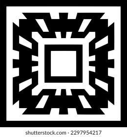 Geometric pattern.  Black and white pattern for web page, textures, card, poster, fabric, textile.
