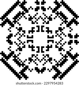 Geometric pattern.  Black and white pattern for web page, textures, card, poster, fabric, textile.
