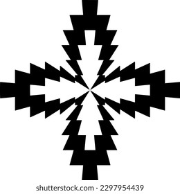 Geometric pattern.  Black and white pattern for web page, textures, card, poster, fabric, textile.
