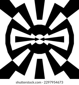 Geometric pattern.  Black and white pattern for web page, textures, card, poster, fabric, textile.
