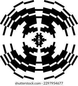 Geometric pattern.  Black and white pattern for web page, textures, card, poster, fabric, textile.
