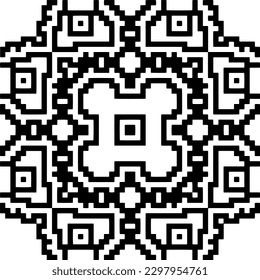 Geometric pattern.  Black and white pattern for web page, textures, card, poster, fabric, textile.
