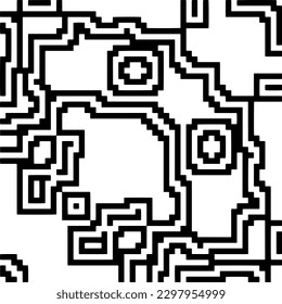 Geometric pattern.  Black and white pattern for web page, textures, card, poster, fabric, textile.
