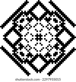 Geometric pattern.  Black and white pattern for web page, textures, card, poster, fabric, textile.
