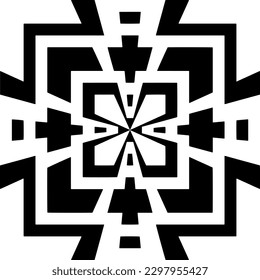 Geometric pattern.  Black and white pattern for web page, textures, card, poster, fabric, textile.
