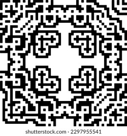 Geometric pattern.  Black and white pattern for web page, textures, card, poster, fabric, textile.
