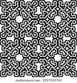 Geometric pattern.  Black and white pattern for web page, textures, card, poster, fabric, textile.