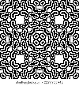 Geometric pattern.  Black and white pattern for web page, textures, card, poster, fabric, textile.