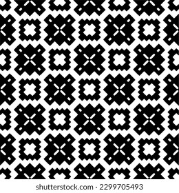 Geometric pattern.  Black and white pattern for web page, textures, card, poster, fabric, textile.