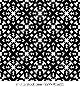Geometric pattern.  Black and white pattern for web page, textures, card, poster, fabric, textile.