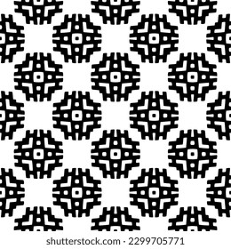 Geometric pattern.  Black and white pattern for web page, textures, card, poster, fabric, textile.