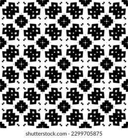 Geometric pattern.  Black and white pattern for web page, textures, card, poster, fabric, textile.