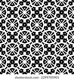 Geometrisches Muster.  Schwarz-Weiß Muster für Webseiten, Texturen, Karten, Poster, Stoff, Textilien.