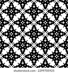 Geometric pattern.  Black and white pattern for web page, textures, card, poster, fabric, textile.