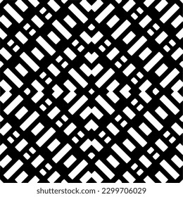 Geometric pattern.  Black and white pattern for web page, textures, card, poster, fabric, textile.