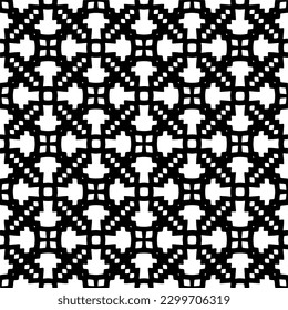 Geometric pattern.  Black and white pattern for web page, textures, card, poster, fabric, textile.