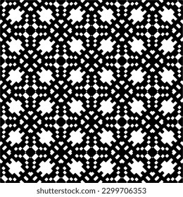Geometric pattern.  Black and white pattern for web page, textures, card, poster, fabric, textile.