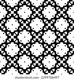 Geometric pattern.  Black and white pattern for web page, textures, card, poster, fabric, textile.