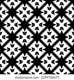 Geometric pattern.  Black and white pattern for web page, textures, card, poster, fabric, textile.